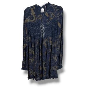 Free People Sweet Thing Tunic in Midnight Combo Size Large